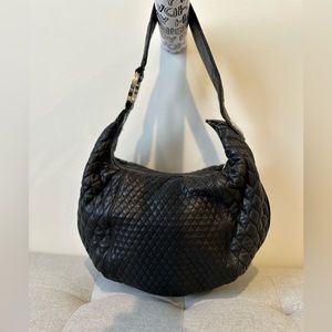 Jill Stuart large leather quilted hobo bag with silver hardware 🌟 FREE SHIPPING